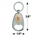 Graphics More Florida State Seminoles Keychain Chrome Metal Spinning Oval Bottle Opener