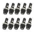 Yueton Pack Of 10 Ac 15a 125v Black Electrical Panel Mounted Screw Cap Fuse Holder