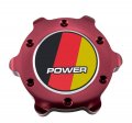 Vms Racing Red Oil Cap Power Bry Emblem In Billet Aluminum Compatible With E34 E39 E53 E60 E61 M5 X5 Sav 525i 525xi 528i 530i