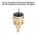 Universal Automotive Radiator Engine Cooling Fan Temperature Thermostat Sensor Switch 1 2 Npt 200 Degree On 185 Off
