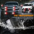 Xridonsen 8pcs Sync Grill Emergency Lights 32 Led Red White Firefighter Grille Surface Mount Strobe Flashing Warning Safety