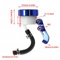 Safercctv Universal Motorcycle Brake Master Cylinder Oil Fluid Tank Reservoir With Bracket And Rubber Tubei Brake Pump Cup For
