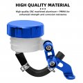 Safercctv Universal Motorcycle Brake Master Cylinder Oil Fluid Tank Reservoir With Bracket And Rubber Tubei Brake Pump Cup