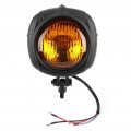Yuecoom 12v Vintage Motorcycle Headlight 4200k 4inch Yellow Light Universal Headlamp With Transparent Lampshade Fit For Honda 