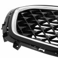 Ki1200218 Factory Style Front Bumper Upper Grill Grille Assembly With Chrome Moulding For Sportage 2020-2022 Painted Black 
