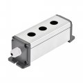 Uxcell 3 Holes 16mm Aluminum Switch Button Station Box With A Pg7 Cable Gland And Mounting Base