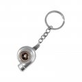 Augeny Car Turbo Keychain Creative Charming Polishedcharger Chain Mini Auto Turbo Key Ring Part Decoration Small-silver 
