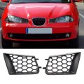 2pcs Car Front Bumper Upper Grill Black Left Right Matte Replacement For Seat Cordoba 6l 20022009-grille