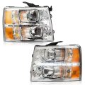 Led Point Headlights For 2007-2013 Chevy Silverado 1500 And 2007-2014 2500 3500 Hd Clear Lens Driver Passenger Side Pair 