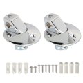 Chrome 14 Pieces Sunvisor Support Brackets Kit With Screws Bushing Replacement For 1967-1969 Camaro Firebird