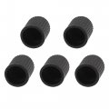 Uxcell 5 X Black Plastic Cylinder Design Tire Tyre Valve Caps For Car Dome Shape