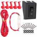 Ocpty 5pcs Amber 9096a Cab Marker Light Roof Running Lamp Lens Purple Pink Led Bulb 4-3528-smd Wiring Pack Switch Replacement
