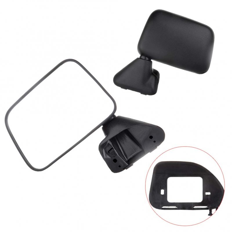 Driver Side View Mirror For 1987-1989 Toyota 4runner1987-1995 Pickup Textured Manual Fold Non-heated Abs