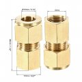Uxcell Compression Tube Fitting G1 4 Female Thread X 10mm Od Straight Coupling Adapter Brass Pack Of 2