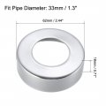 Uxcell Round Escutcheon Plate 62x18mm Stainless Steel Polishing For 33mm Diameter Pipe 2pcs