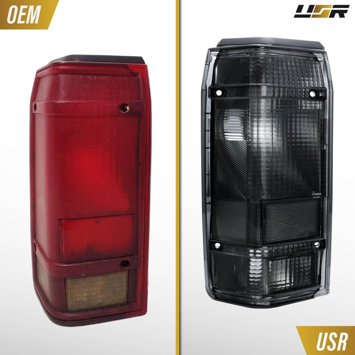 Smoke Lens Rear Tail Light Assembly Set For 1984 To 1990 Ford Bronco Ii Compact Suv Left And Right Pair Fits Xl Xlt Xls Base