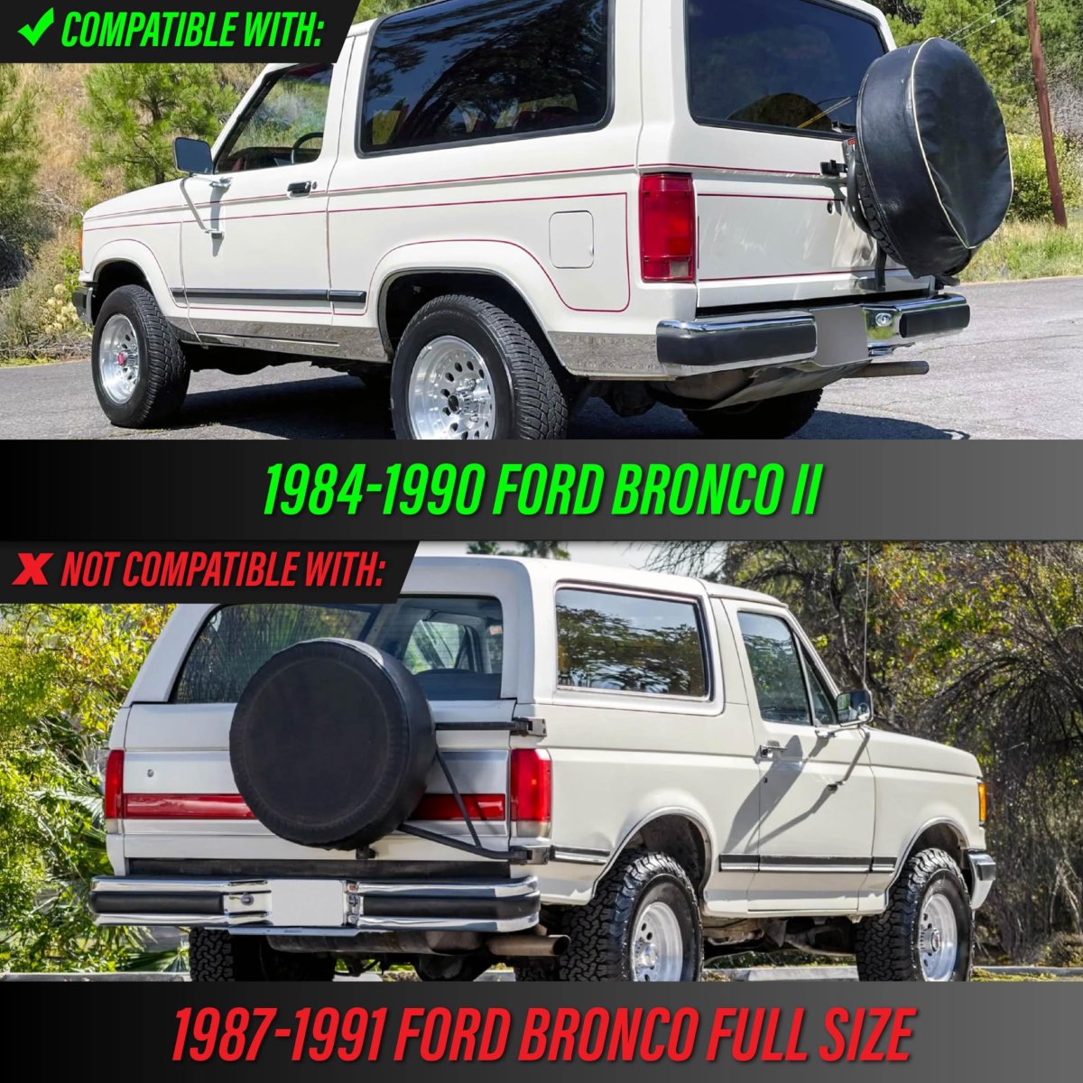 Smoke Lens Rear Tail Light Assembly Set For 1984 To 1990 Ford Bronco Ii Compact Suv Left And Right Pair Fits Xl Xlt Xls Base
