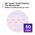 3m Hookit Purple Finishing Film Abrasive Disc 30669 6 In 1000 Grade 50 Pack Clear Coat Sanding Paint Defect Removal Long