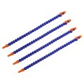 4pcs G3 8 Thread Flexible Water Oil Coolant Pipe Hose 500mm Plastic Adjustable Round Nozzle Cooling With Switch And Internal 