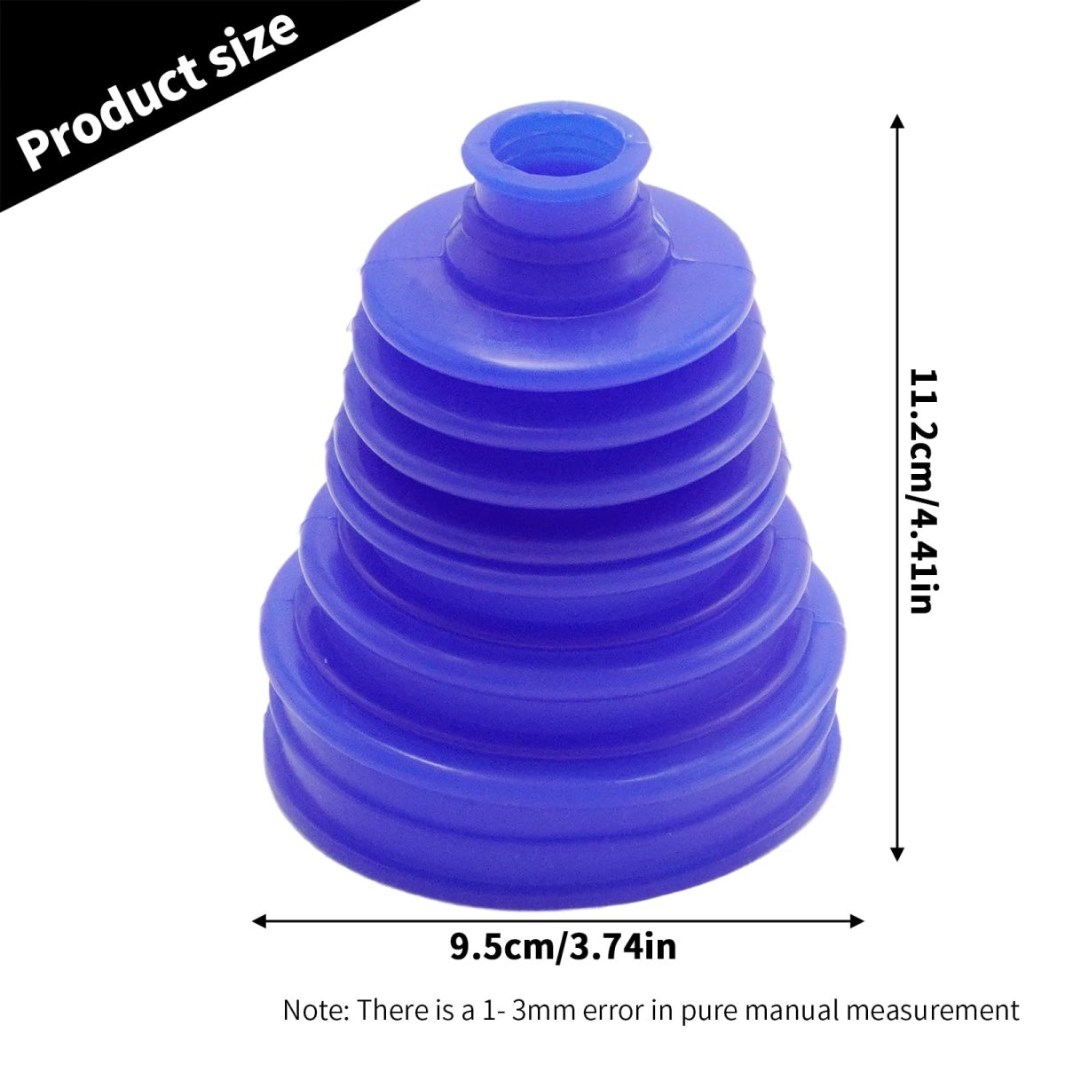Universal Automotive Blue Silicone Cv Joint Boot Kit 2 Pieces Boots With Stainless Steel Clamps 5 In Height Fits 19 Mm To 24