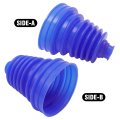 Universal Automotive Blue Silicone Cv Joint Boot Kit 2 Pieces Boots With Stainless Steel Clamps 5 In Height Fits 19 Mm To 24