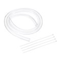 Flexible Pvc Tubing 19mm Id X 24mm Od 6 Feet Long Clear Vinyl Water Pipe Lightweight Plastic Hose With Zip Ties For Aquaponics 
