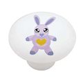 Bunny Peeper High Gloss Ceramic Drawer Knob 