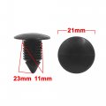 Uxcell 50pcs 11mm Hole 21mm Head Car Plastic Trim Door Panel Retainer Clip Rivet Black