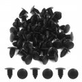 Uxcell 50pcs 11mm Hole 21mm Head Car Plastic Trim Door Panel Retainer Clip Rivet Black