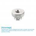 Uxcell Knurled Thumb Nuts 24pcs M4 Carbon Steel Nut High Head Through Hole For 3d Printer Part Silver