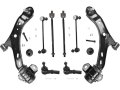 Front Lower Control Arm Ball Joint Tie Rod End And Sway Bar Link Kit 8 Piece For 2012-2013 Infiniti G37 