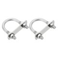 M8 U-bolts 2 Sets 33mm 1 3 Inner Width 61mm Length 304 Stainless Steel Round Bend U Clamp With Nuts And Plates For Ski Boat 