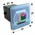 Black Cat Staring At Betta Fish Bowl Tow Trailer Hitch Cover Plug Insert