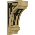 Ekena Millwork Corw03x04x08diaublro Diane Recessed W Ironcraft Austin Inlay Wood Corbels 3 1 W X 4 D 8 H Red Oak 