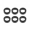 Hihaha 16636-0b010 Fuel Injector Seal O-ring For Nissan Frontier 1999-2004 Lower Insulator Durable 6 Pcs Black 