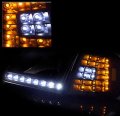 Led Replacement Headlights W Corner Lamps Black For 1997-03 Ford F-150 1997-02 Expedition