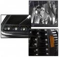 Led Replacement Headlights W Corner Lamps Black For 1997-03 Ford F-150 1997-02 Expedition