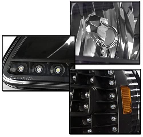 Led Replacement Headlights W Corner Lamps Black For 1997-03 Ford F-150 1997-02 Expedition