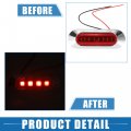 A Absopro Front Rear Side Marker Light 4 Led Waterproof Oval Position Lamp Clearance For Truck Lorry Trailer Boat Deck Plastic