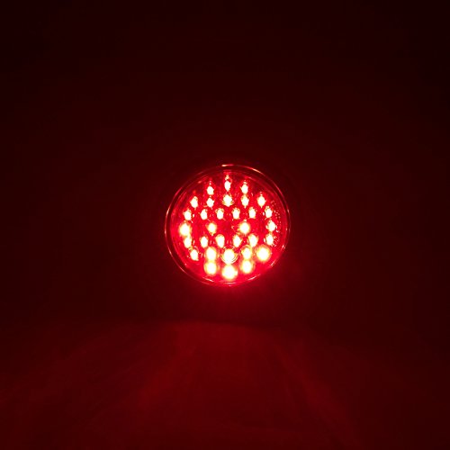 2 Pack 4 In Red 32 Led Stop Tail Turn Lights With Grommets For Box Trucks And Semi Trailers El-104232r Waterproof 12v Rear