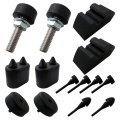 Eb-p00001 Rubber Stopper Kit With Hood Adjusters Stoppers Bumpers Black For 1968-1974 Nova 