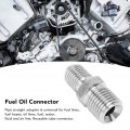 4an To M14x1 5 Fuel System Line Connector Adapter Fitting Pipe Straight Stainless Steel For Most Fluids