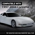 Top Mount Side Weatherstrip Seal Pair For Chevy Corvette 1997-2004 10313371 Black