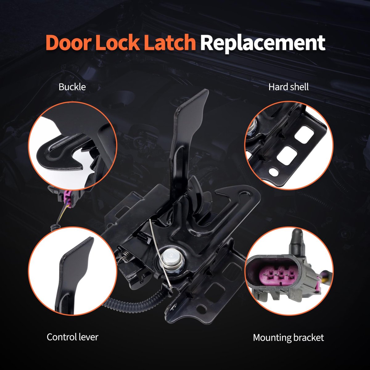 Front Hood Latch Lock Assembly With Sensor Switch For Chevy Silverado Tahoe Gmc Yukon Sierra Cadillac Escalade Replace 15139168