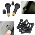 Tiuimk Tr414 Tire Valve Pack Of 10 Rubber And Zinc Durable Prevents Gas Emission For Cars Motorcycles Other Vehicles Black