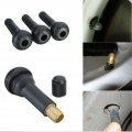 Tiuimk Tr414 Tire Valve Pack Of 10 Rubber And Zinc Durable Prevents Gas Emission For Cars Motorcycles Other Vehicles Black