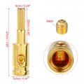 X Autohaux 4pcs Amp Input Reducer Copper 8 Gauge Car Stereo Audio Awg Pin Power Ground Wire Gold Tone