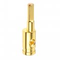 X Autohaux 4pcs Amp Input Reducer Copper 8 Gauge Car Stereo Audio Awg Pin Power Ground Wire Gold Tone