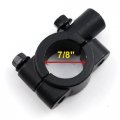 2x Jdm Style Black 7 8 10mm Thread For Anodized Billet Aluminum Custom Handle Bar Mirror Mount Holder Clamp Adaptor Fit