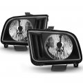 Black Headlights Assembly For 2005-2009 Ford Mustang Housing Clear Lens Driver Passenger Side Pair Set Oe-style Headlamps 